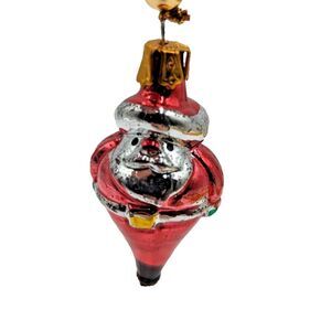 2 inch Blown‎ Glass Santa Ornament